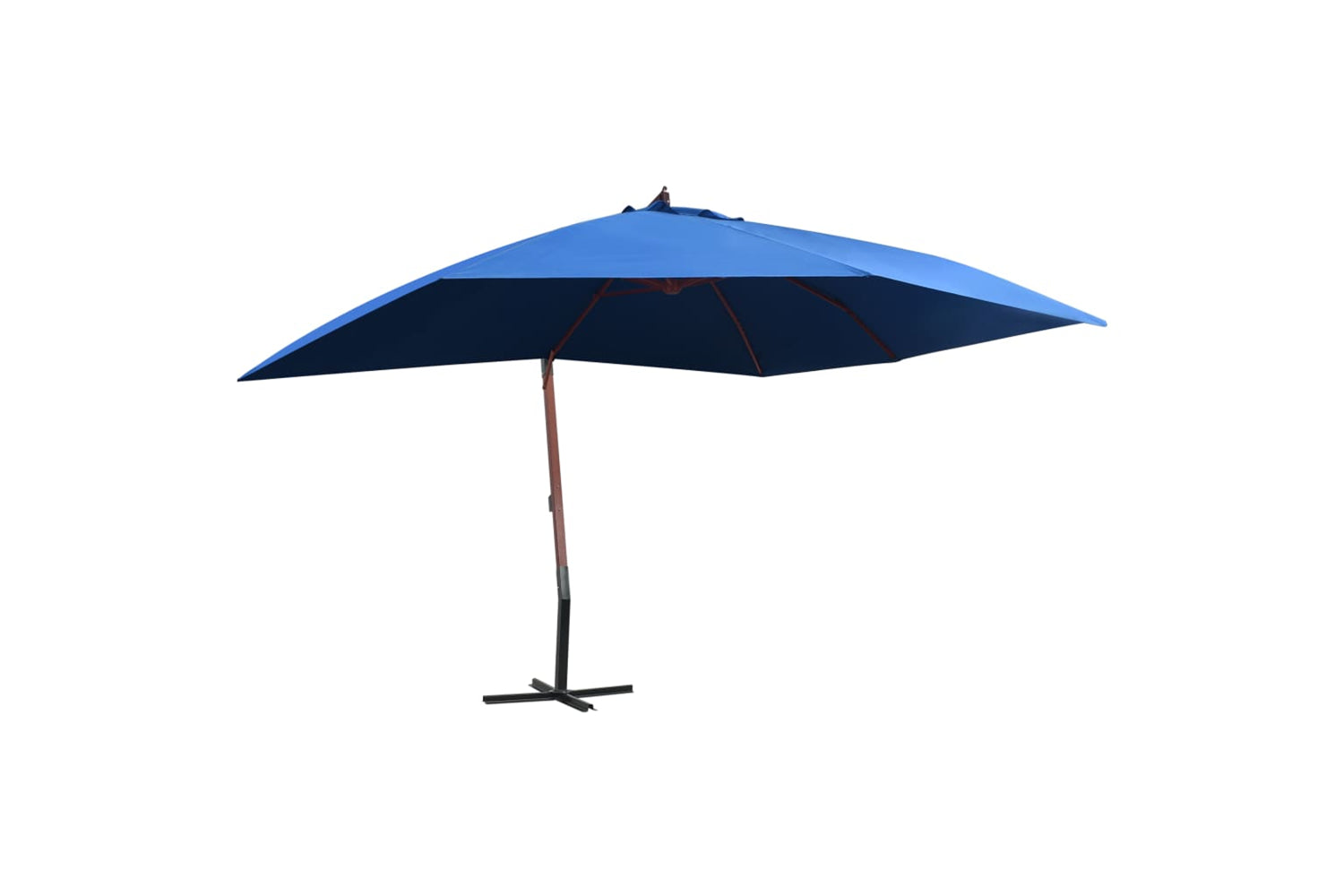 vidaXL 47123 Hanging Parasol With Wooden Pole 400x300cm Blue