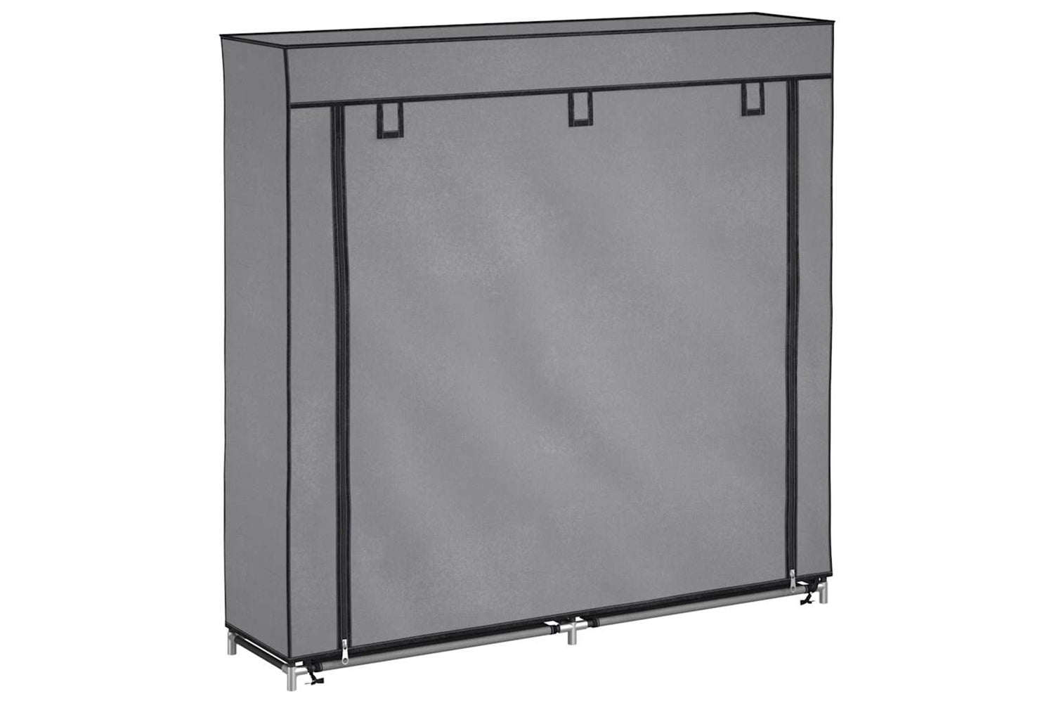 vidaXL 282434 Shoe Cabinet With Cover Grey 115x28x110cm Fabric