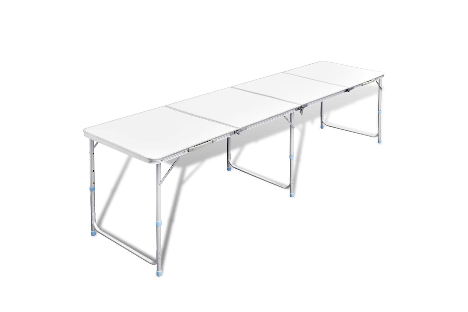 vidaXL 41327 Foldable Camping Table Height Adjustable Aluminium 240 X 60cm-2