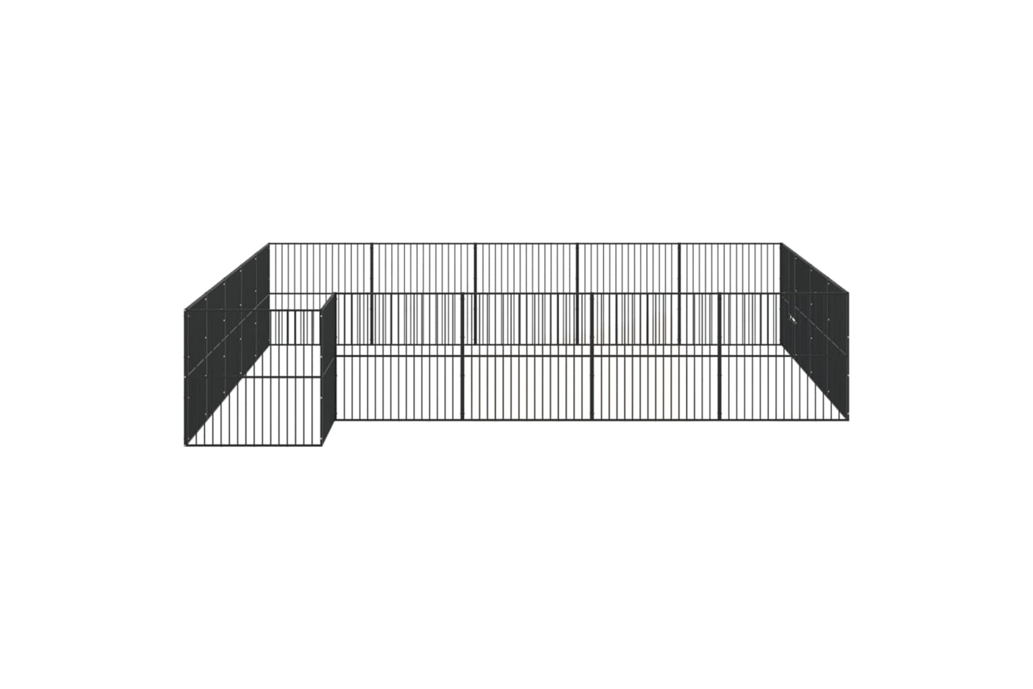 Vidaxl 3209560 Dog Playpen 20 Panels Black Galvanised Steel-4