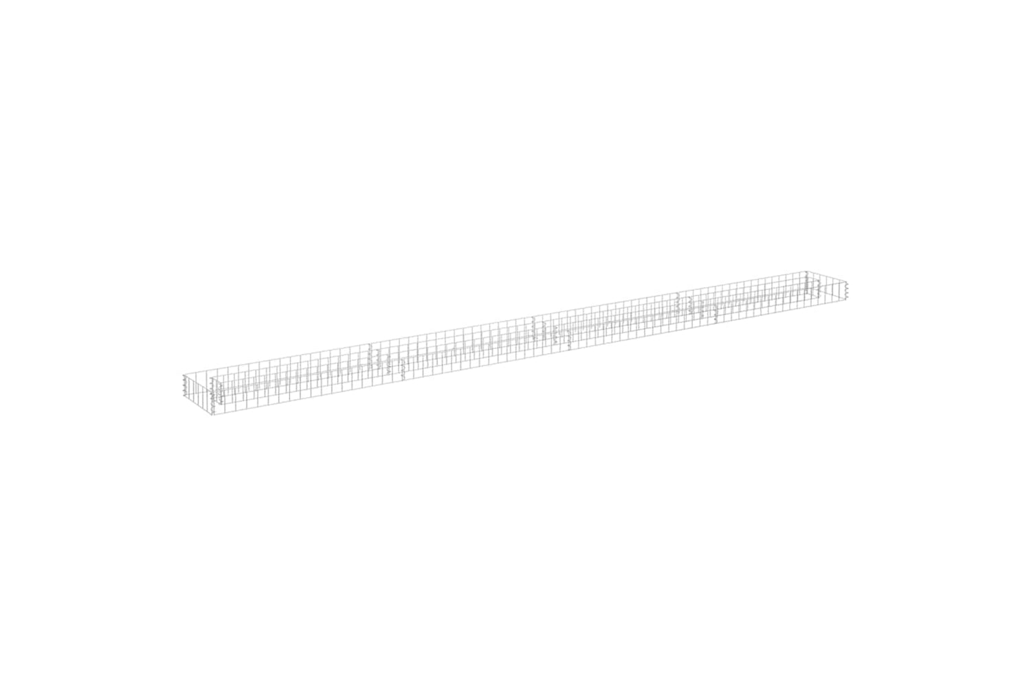 vidaXL 145640 Gabion Raised Bed Galvanised Steel 360x30x10cm