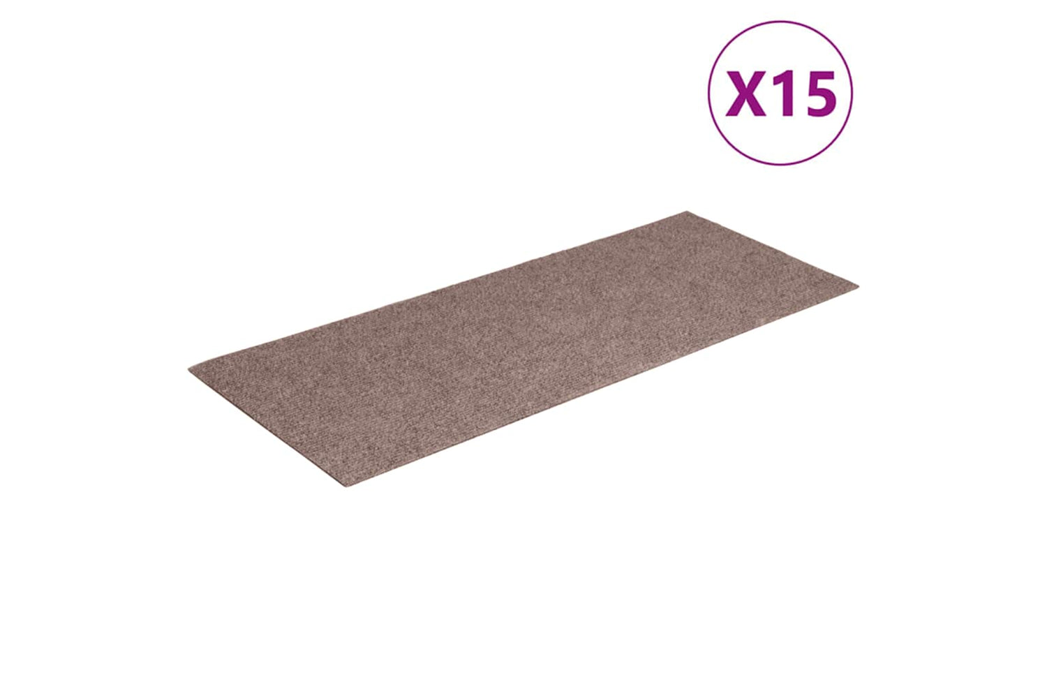 vidaXL 326912 Self-adhesive Stair Mats Rectangular 15 Pcs 60x25cm Light Brown