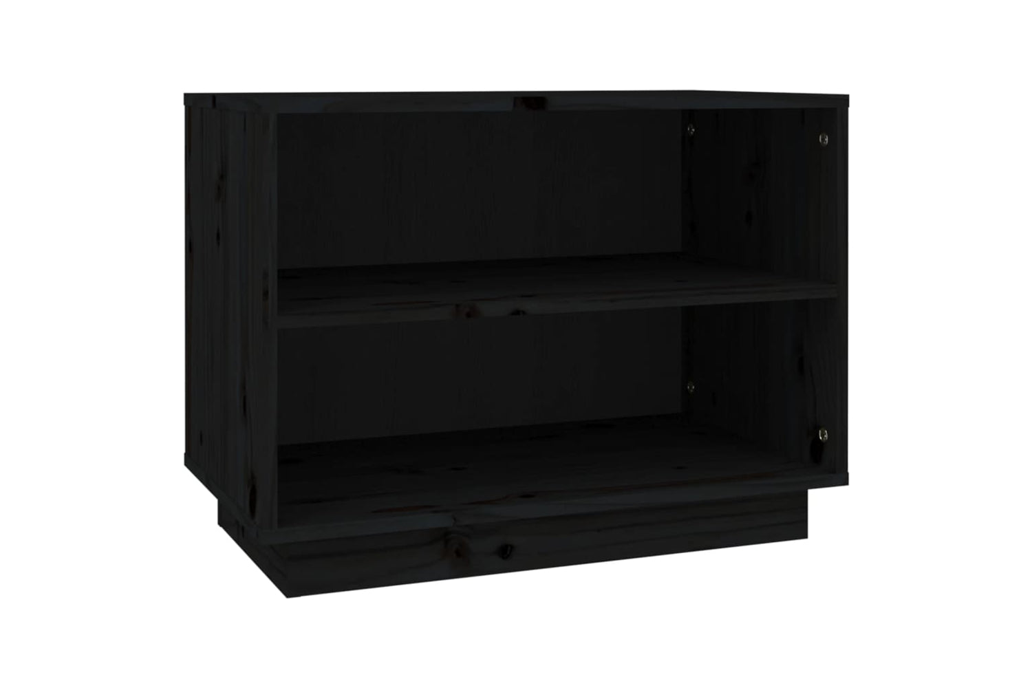 vidaXL 813549 Shoe Cabinet Black 60x34x45cm Solid Wood Pine