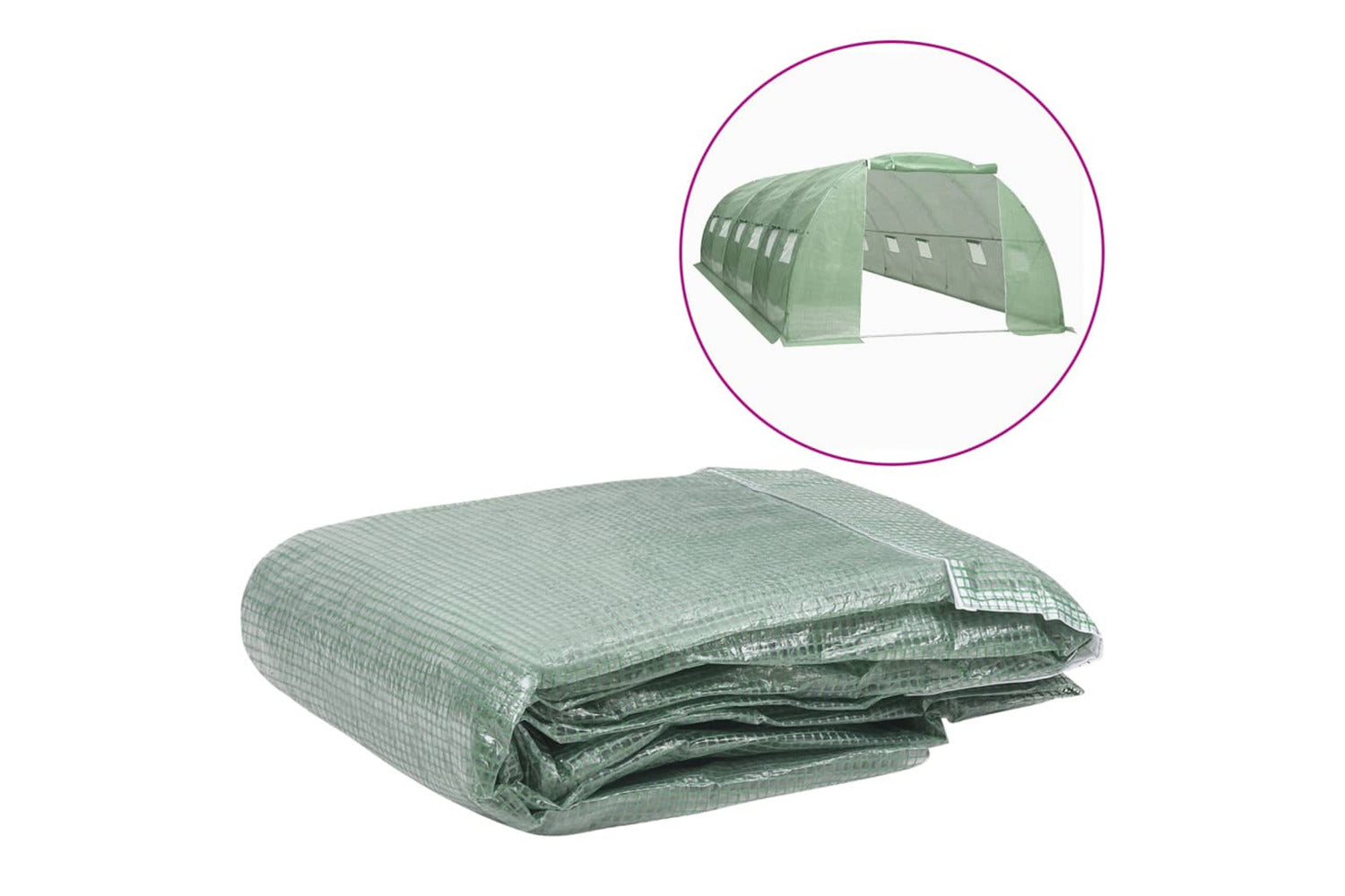 vidaXL 316445 Greenhouse Replacement Cover (24 mÂ²) 400x600x200cm Green