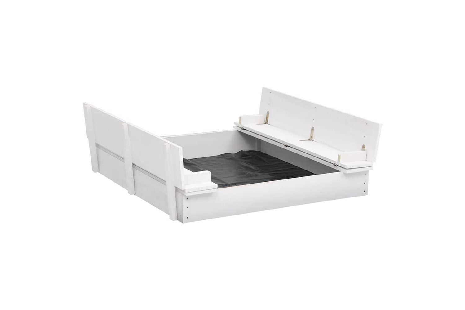 Vidaxl Sandbox Fir Wood White 95x90x15 Cm-2