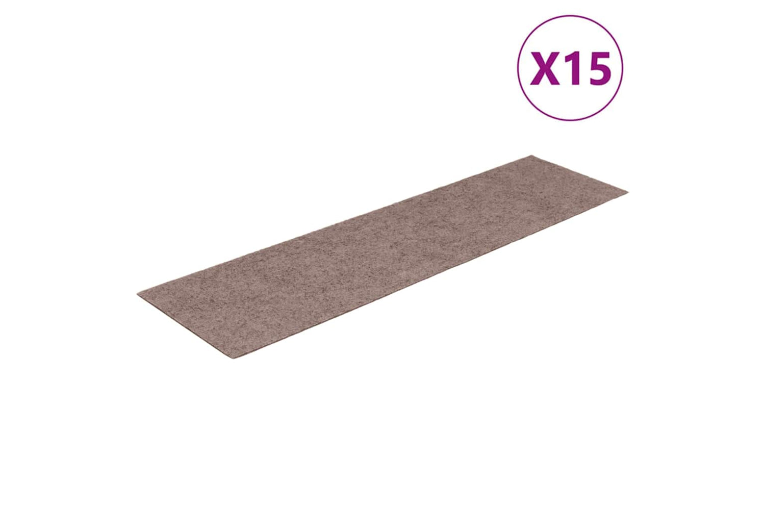 vidaXL 326924 Self-adhesive Stair Mats Rectangular 15 Pcs 76x20cm Light Brown