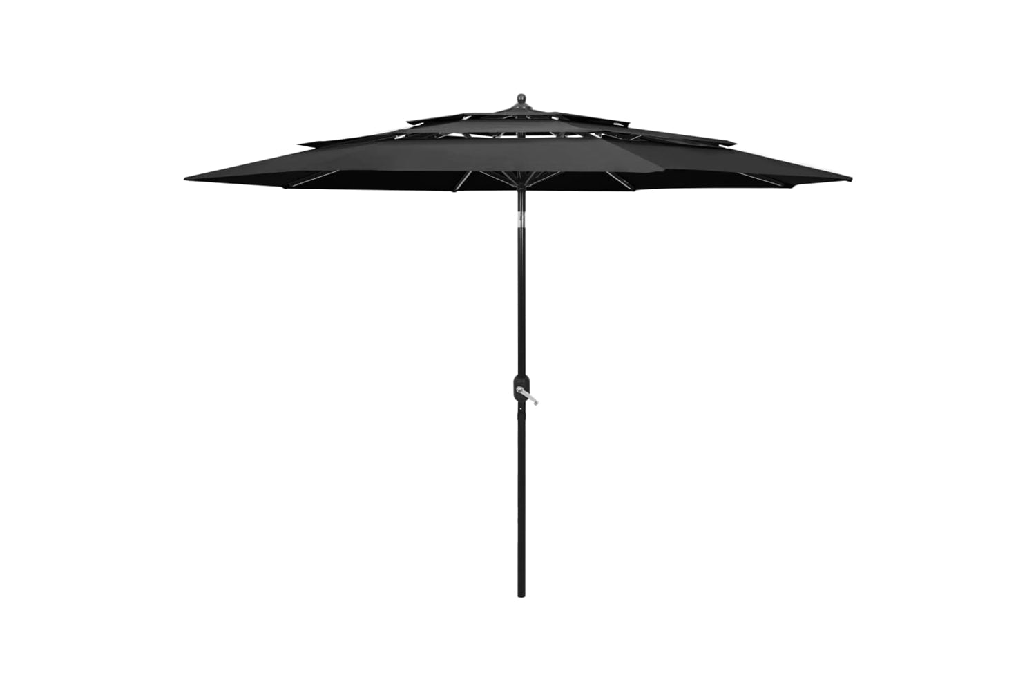 Vidaxl 313870 3-tier Parasol With Aluminium Pole Anthracite 3 M
