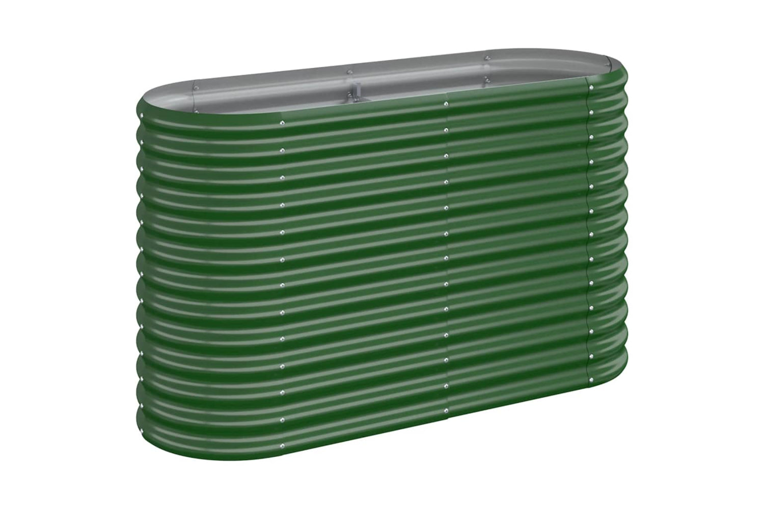 vidaXL 318888 Garden Raised Bed Powder-coated Steel 114x40x68cm Green