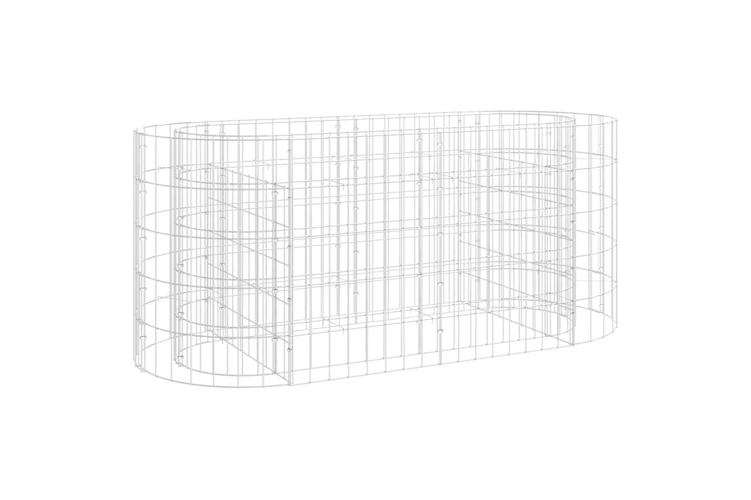 vidaXL 152024 Gabion Raised Bed Galvanised Iron 120x50x50cm