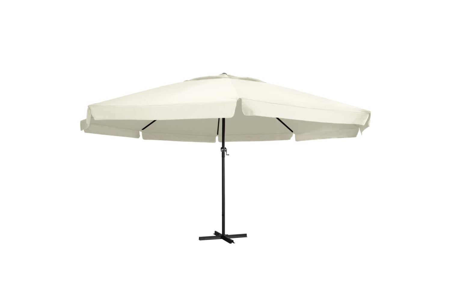 vidaXL 47370 Outdoor Parasol With Aluminium Pole 600cm Sand White