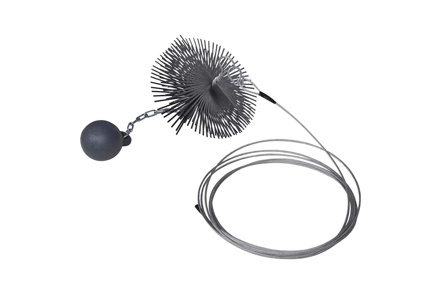 vidaXL 141273 Round Chimney Cleaning Brush Dia. 25cm