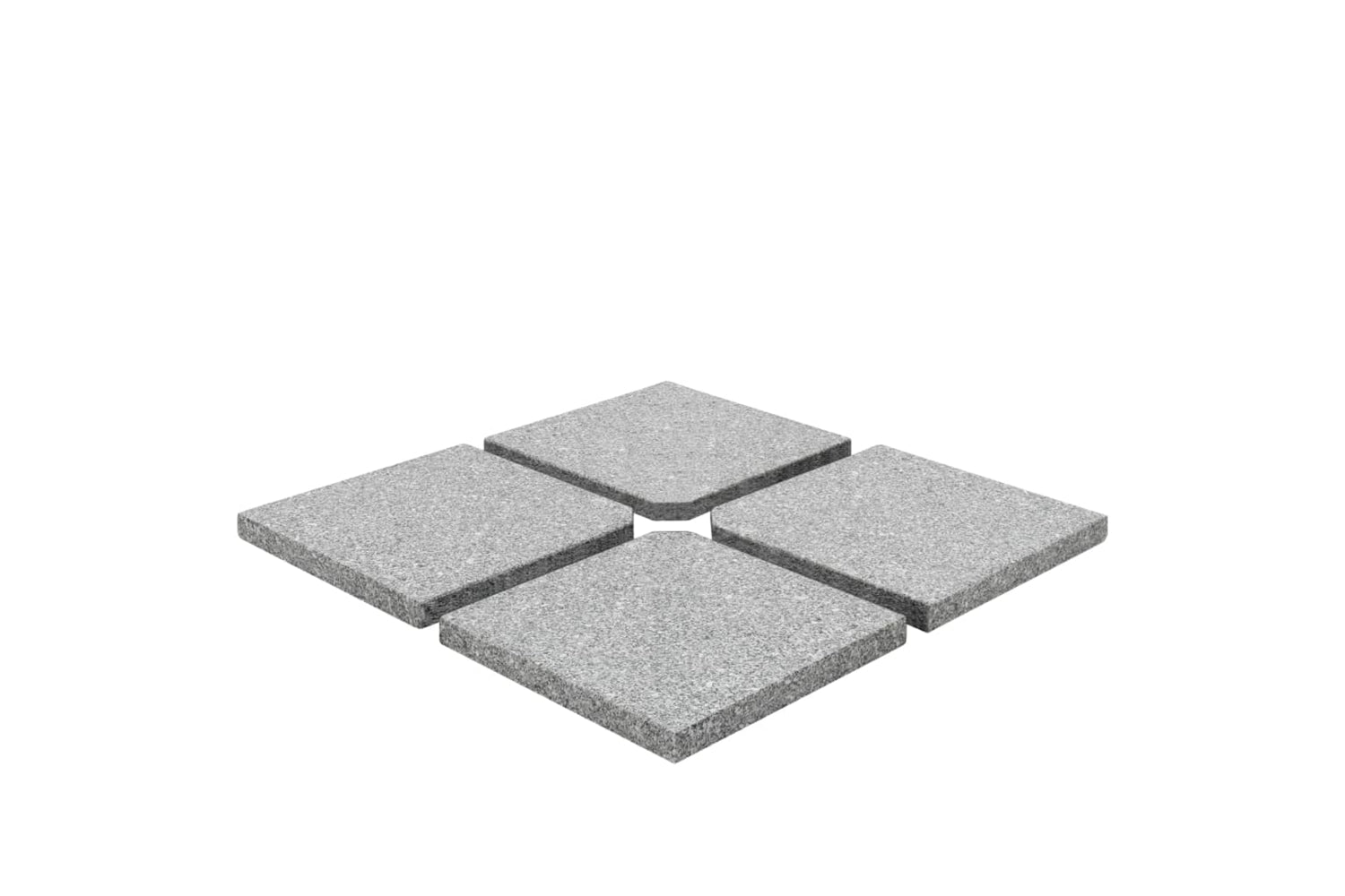 Vidaxl 276268 Umbrella Weight Plates 4 Pcs Grey Granite Square 100 Kg