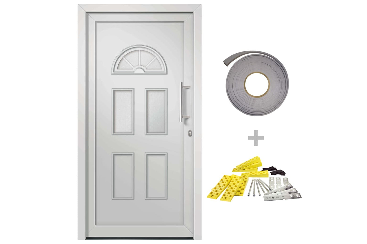 vidaXL 279258 Front Door White 110x210cm-2