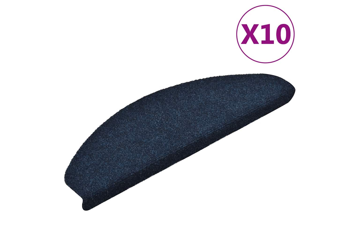 vidaXL 149719 Self-adhesive Stair Mats 10 Pcs Navy 65x21x4cm Needle Punch