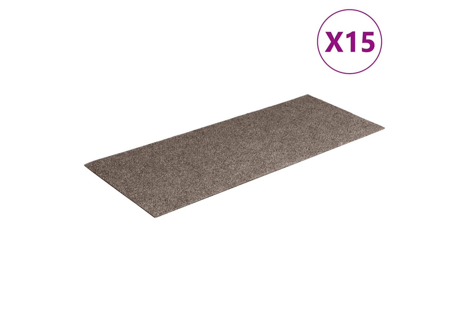 vidaXL 326921 Self-adhesive Stair Mats Rectangular 15 Pcs 60x25cm Cream