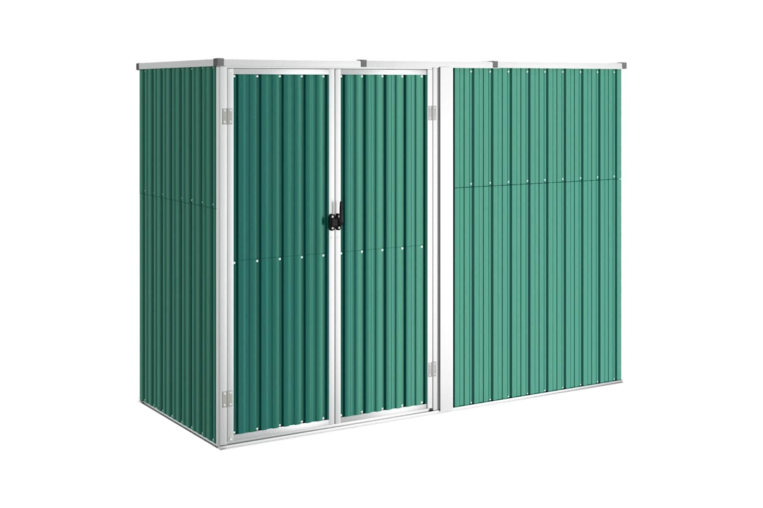 vidaXL 316213 Garden Tool Shed Green 225x89x161cm Galvanised Steel