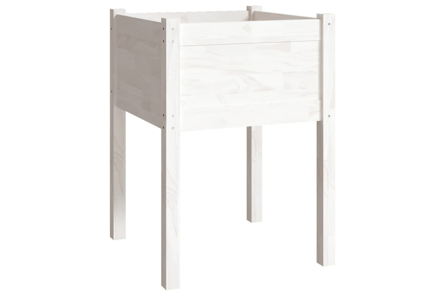 vidaXL 810801 Garden Planter White 50x50x70cm Solid Pinewood