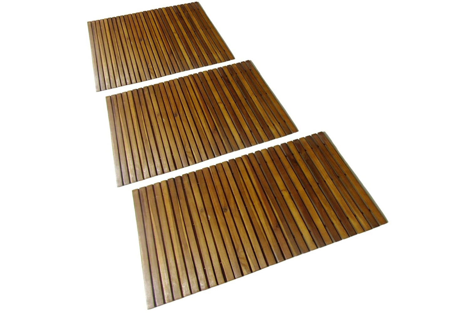vidaXL 271769 3 Pcs Acacia Bath Mat 80 X 50cm-2