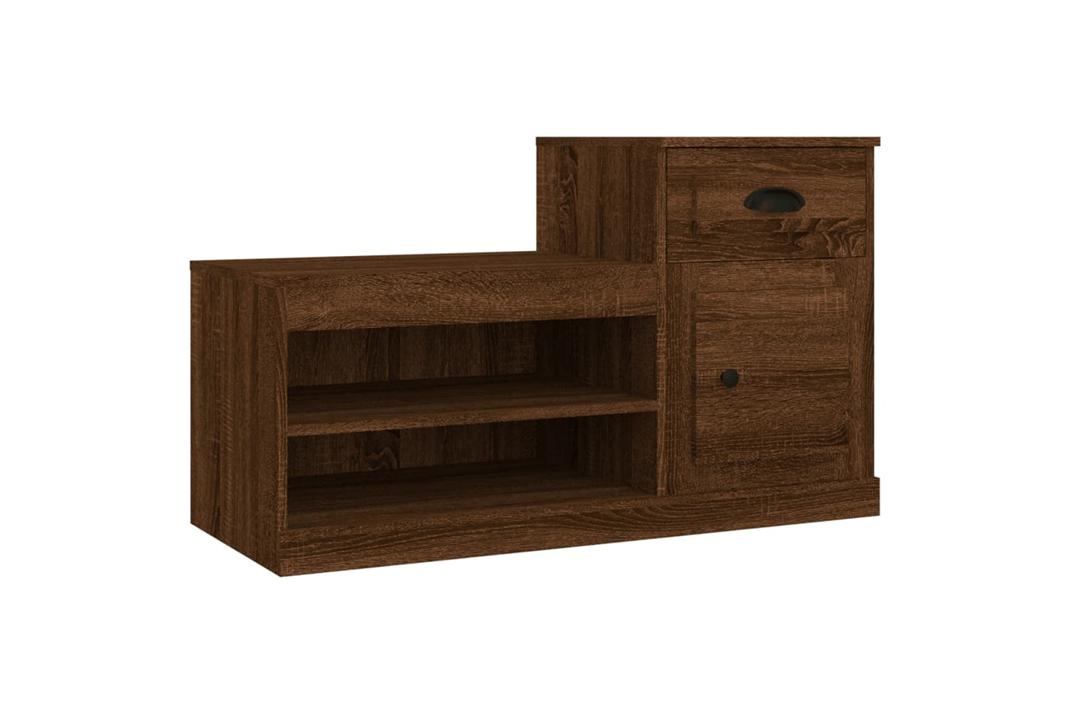 vidaXL 816423 Shoe Cabinet Brown Oak 100x42x60cm Engineered Wood