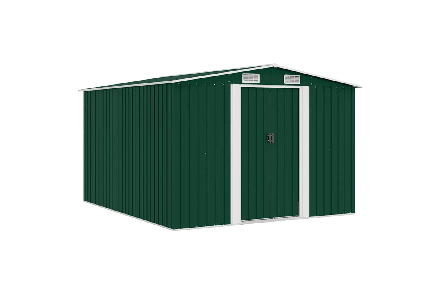 vidaXL 143340 Garden Shed 257x298x178cm Metal Green