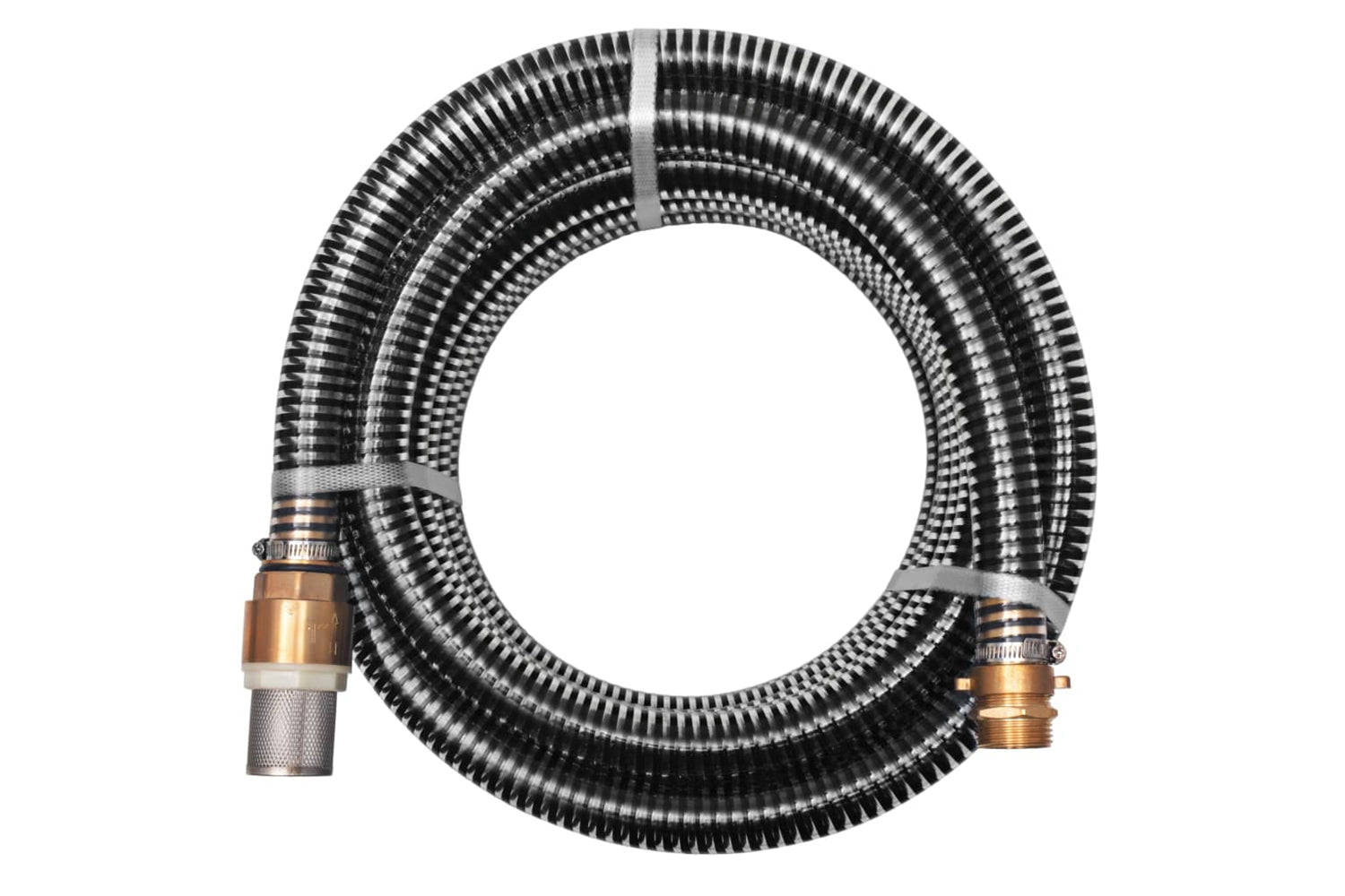 vidaXL 142891 Suction Hose With Brass Connectors 10 M 25mm Black
