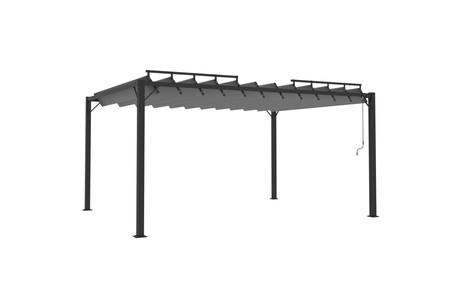 Vidaxl Gazebo With Louvered Roof 3x4 M Anthracite Fabric And Aluminium