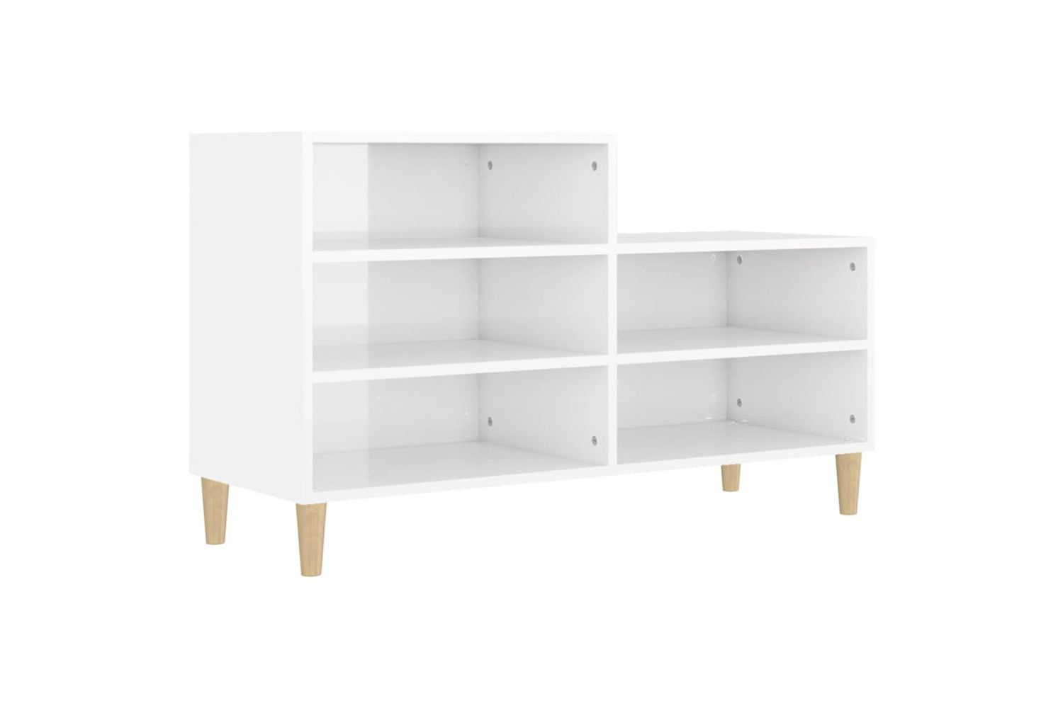 vidaXL 819726 Shoe Cabinet High Gloss White 102x36x60cm Engineered Wood