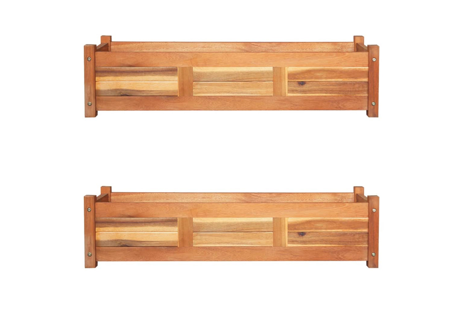 vidaXL 3057522 Garden Raised Beds 2 Pcs Acacia Wood 100x30x25cm