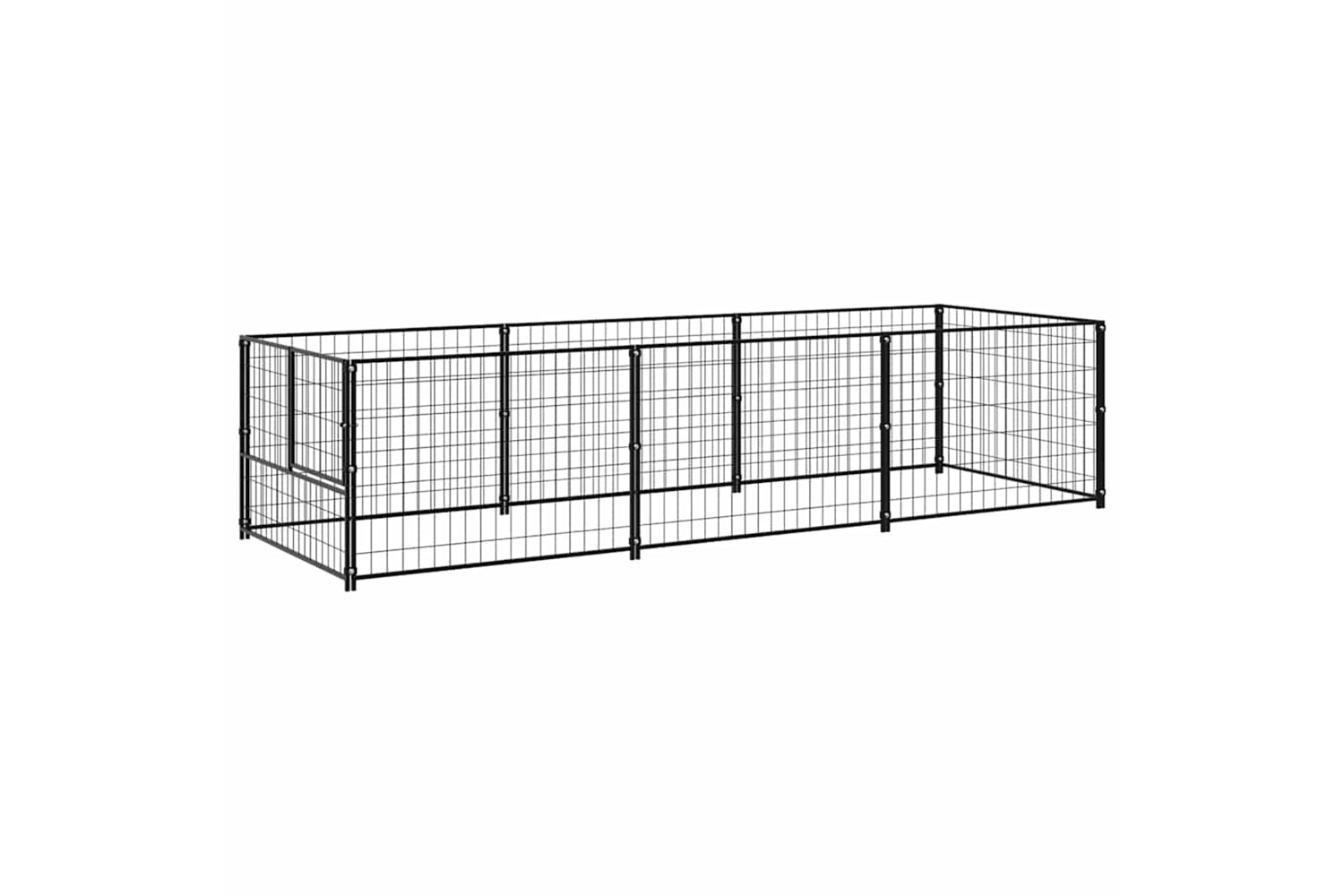 Vidaxl 3082093 Dog Kennel Black 3 M2 Steel
