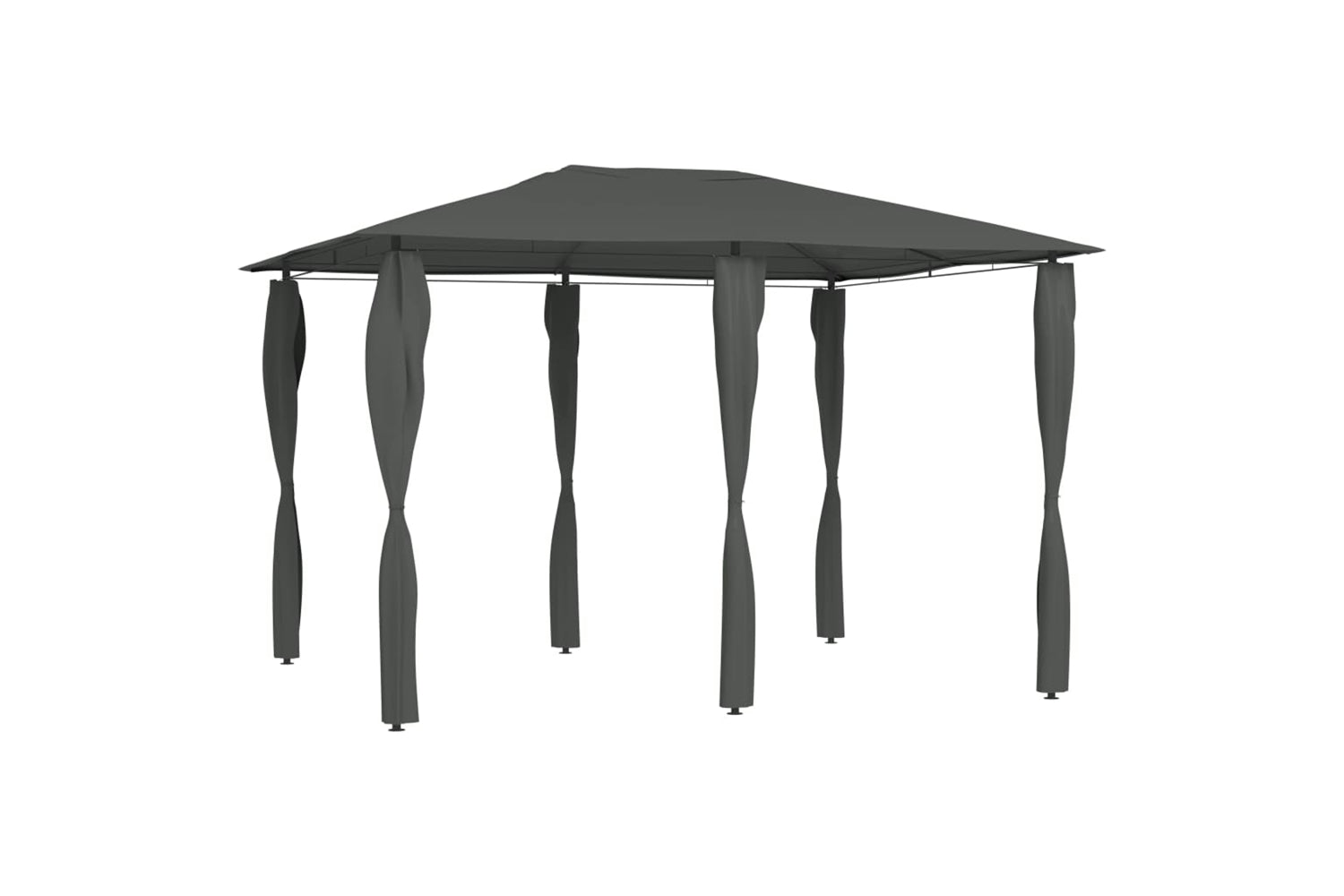 Vidaxl 313613 Gazebo With Post Covers 3x4x2.6 M Anthracite 160 G/mâ²