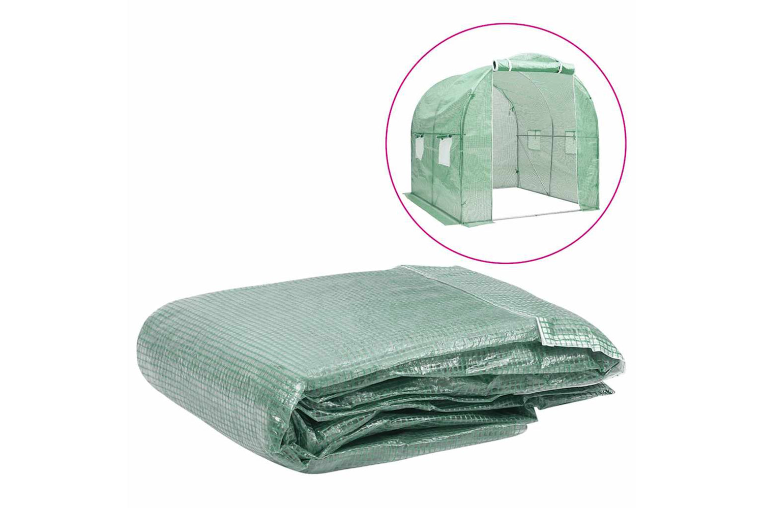 vidaXL 316447 Greenhouse Replacement Cover (4 mÂ²) 200x200x200cm Green