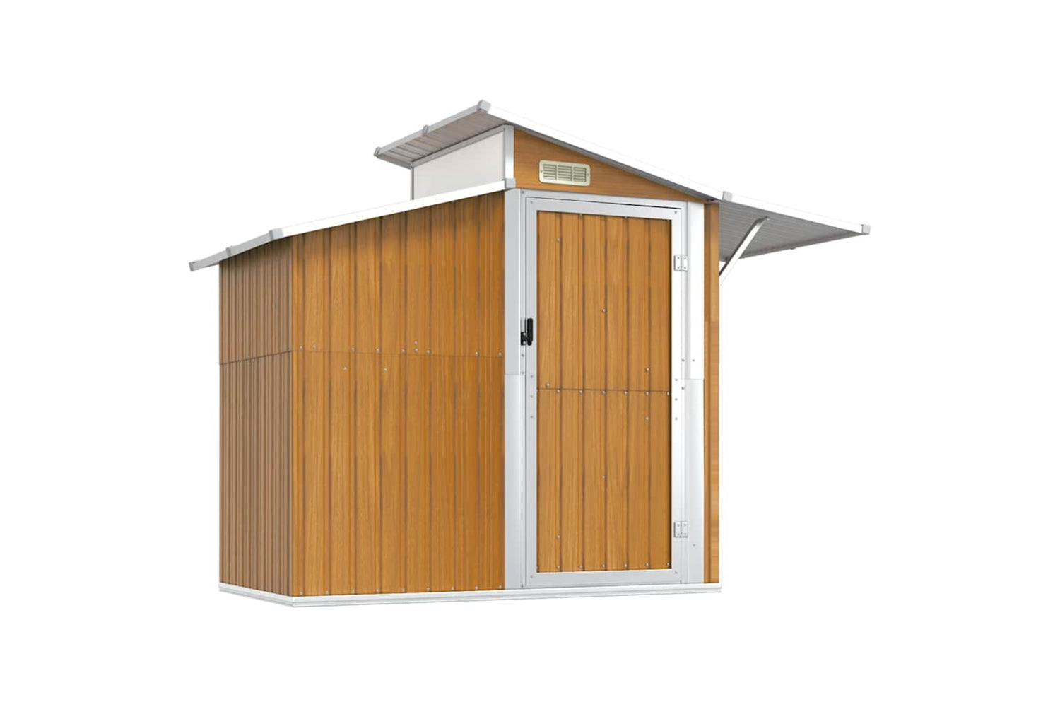 vidaXL 316245 Garden Shed Brown 270x130x208.5cm Galvanised Steel