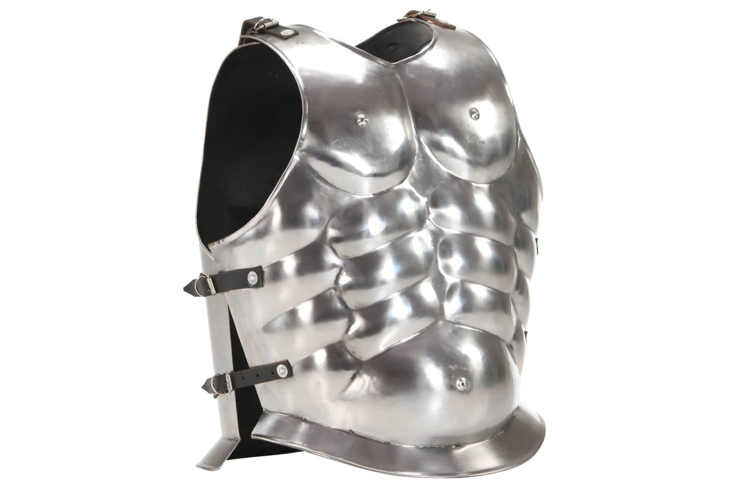 Vidaxl 286209 Roman Soldier Body Armour Cuirass Replica Larp Silver Steel-2