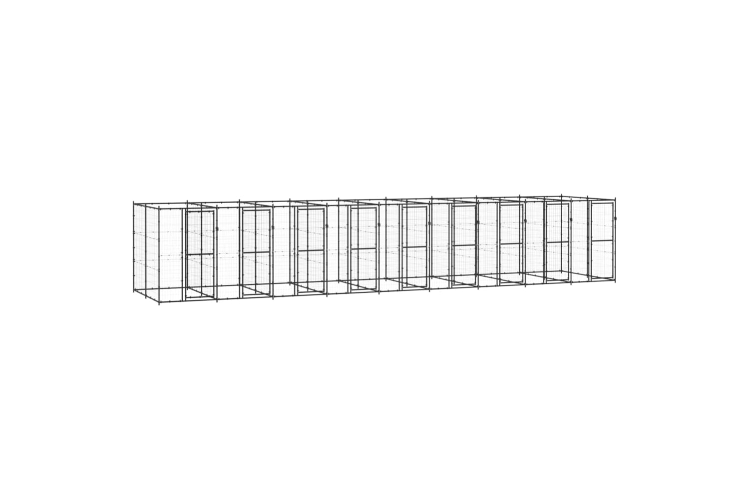 Vidaxl 3082267 Outdoor Dog Kennel Steel 21.78 M2