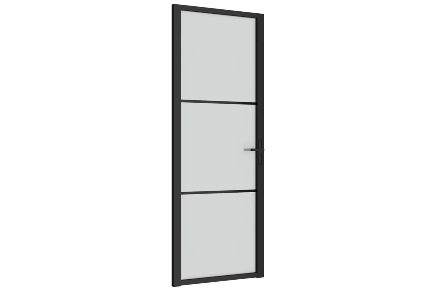 vidaXL 350552 Interior Door 76x201.5cm Black Matt Glass And Aluminium-2