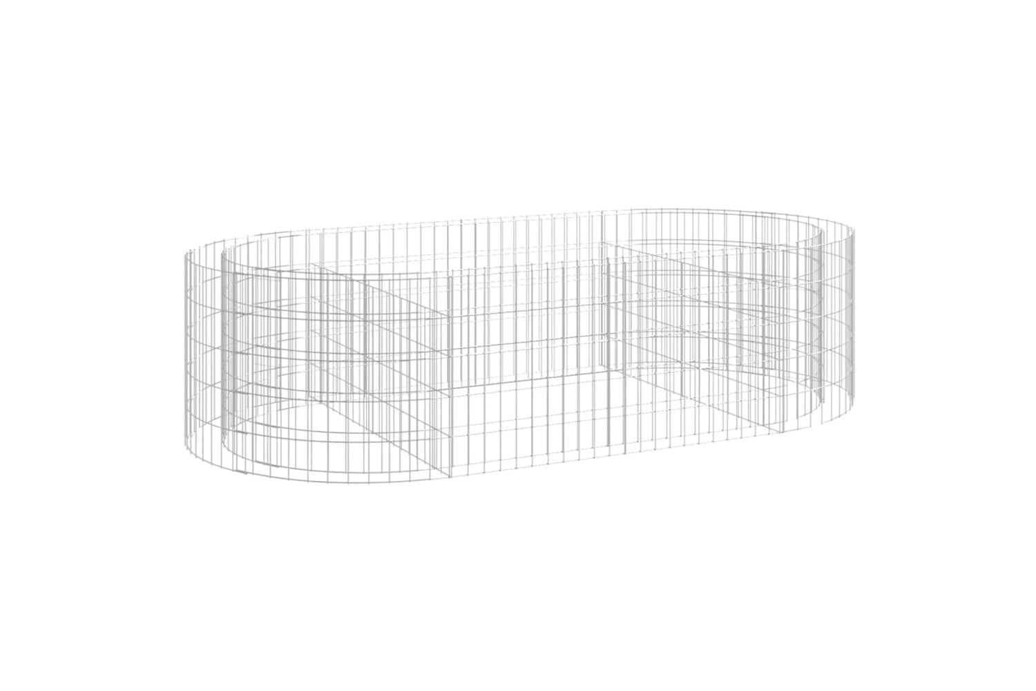vidaXL 152040 Gabion Raised Bed Galvanised Iron 200x100x50cm