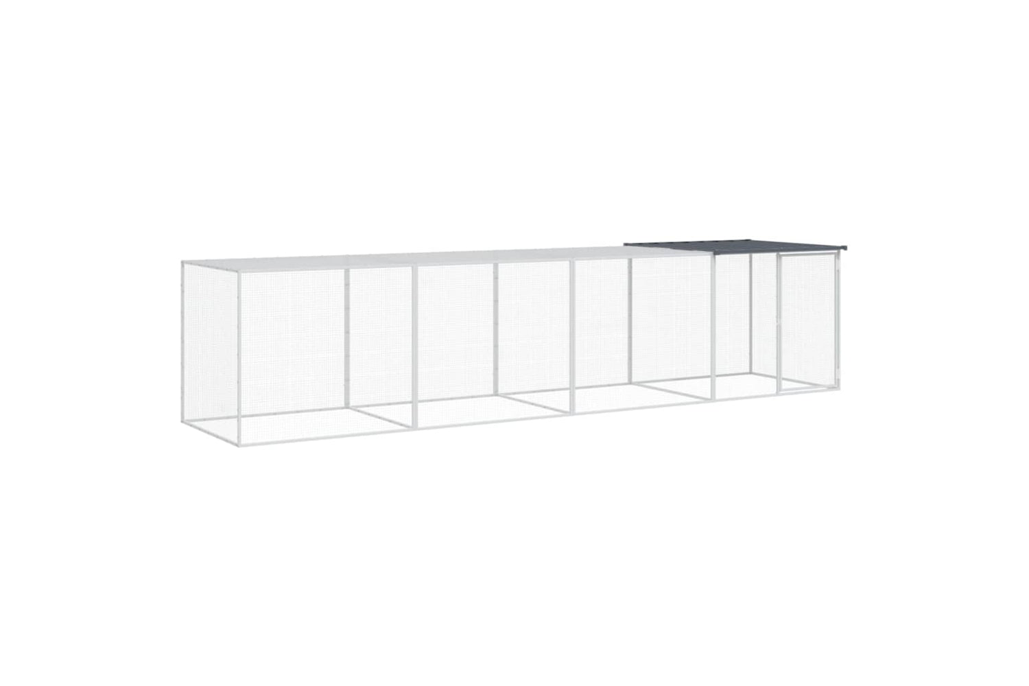 vidaXL 3189040 Chicken Cage With Roof Anthracite 403x98x90cm Galvanised Steel