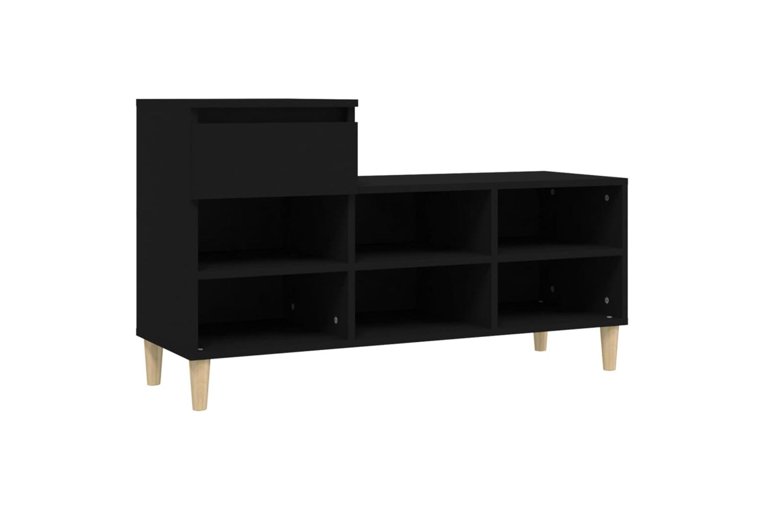 vidaXL 821205 Shoe Cabinet Black 102x36x60cm Engineered Wood