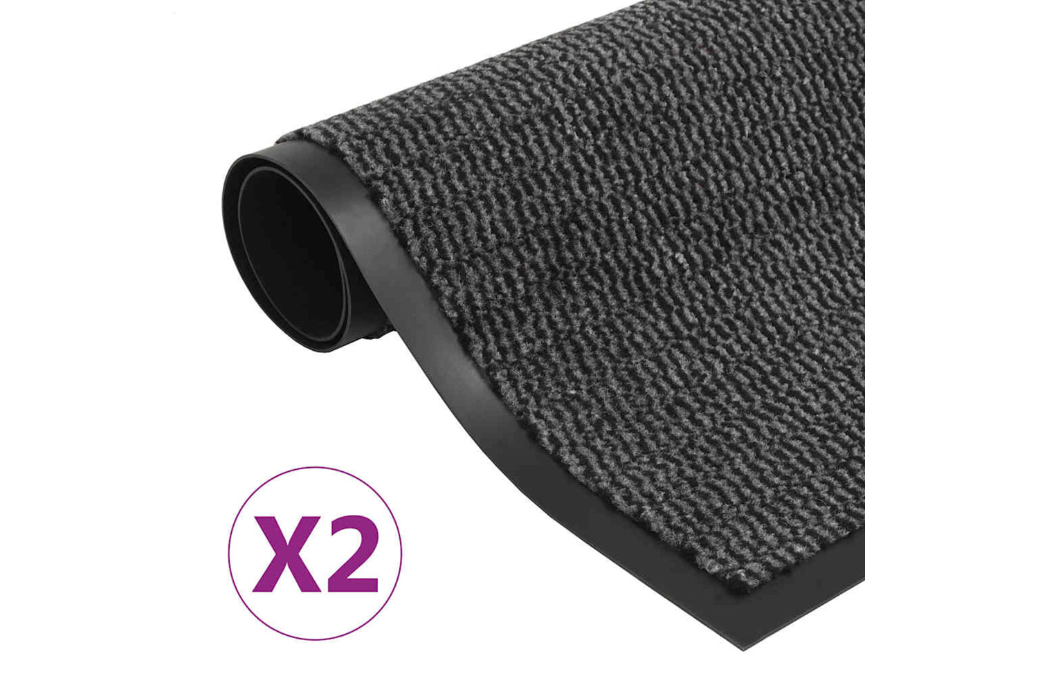 vidaXL 3051609 Dust Control Mats 2 Pcs Rectangular Tufted 80x120cm Anthracite