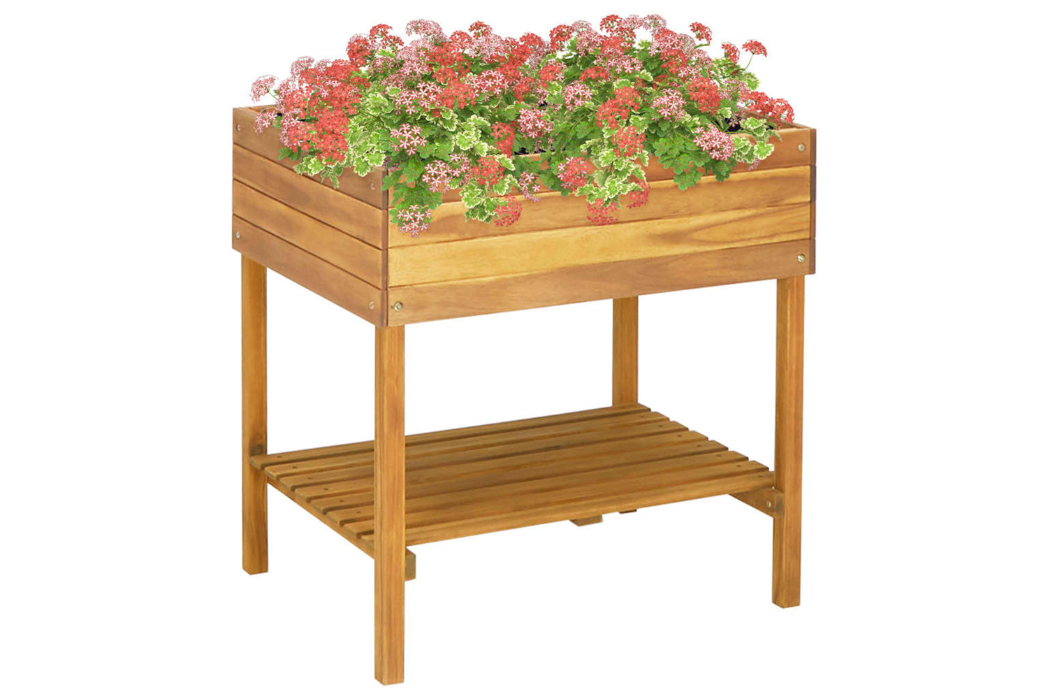 vidaXL 46584 Raised Garden Planter 78.5x58.5x78.5cm Solid Acacia Wood