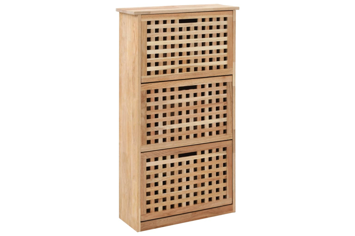 vidaXL 247600 Shoe Storage Cabinet 55x20x104cm Solid Walnut Wood