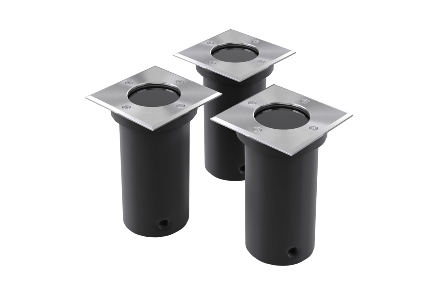 Vidaxl 40394 Outdoor Ground Lights 3 Pcs Square