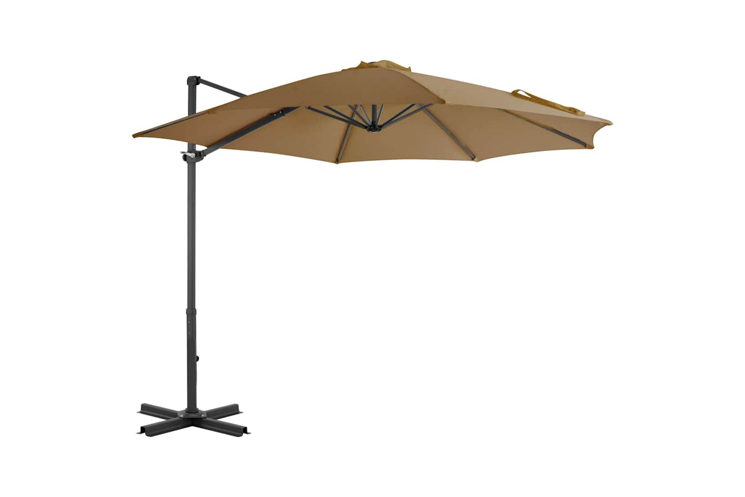 Vidaxl 276334 Outdoor Umbrella With Portable Base Taupe
