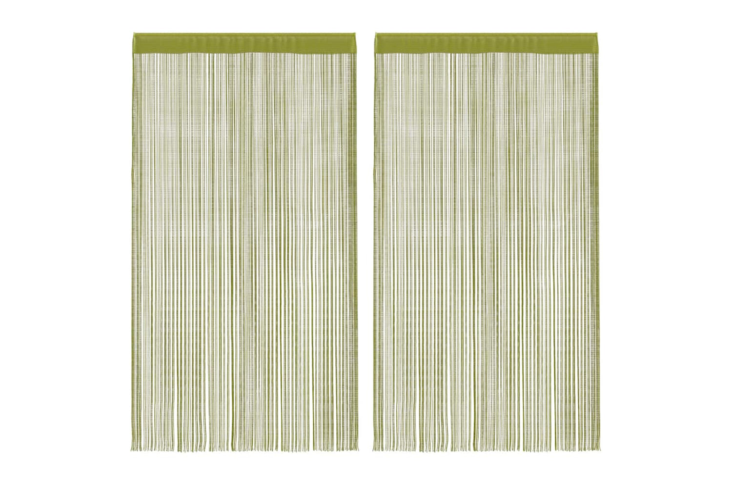 vidaXL 132412 String Curtains 2 Pcs 100x250cm Green