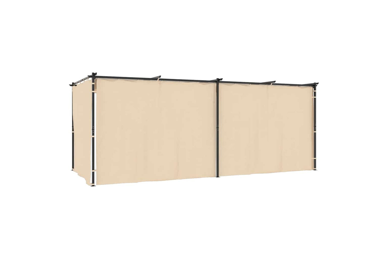 Vidaxl Gazebo With Curtains 3x6 M Cream Steel