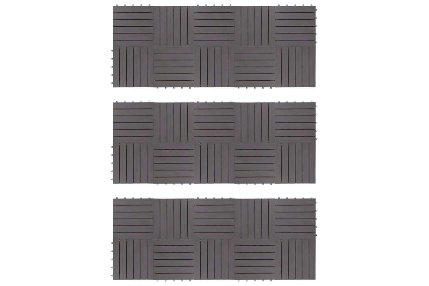 vidaXL 3054433 Decking Tiles 30 Pcs Grey Wash 30x30cm Solid-2