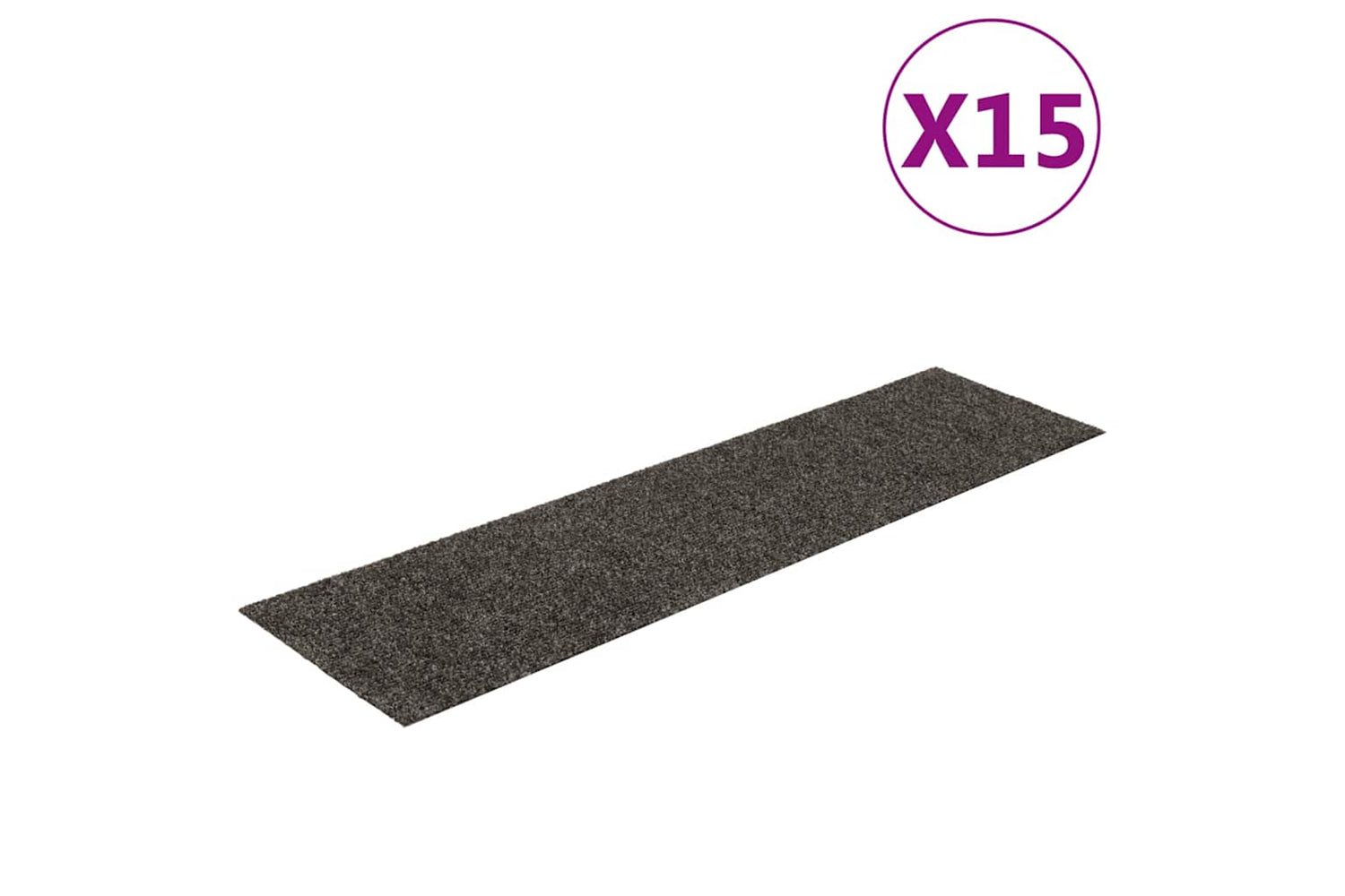 vidaXL Self-adhesive Stair Mats Rectangular 15 Pcs 76x20cm Anthracite