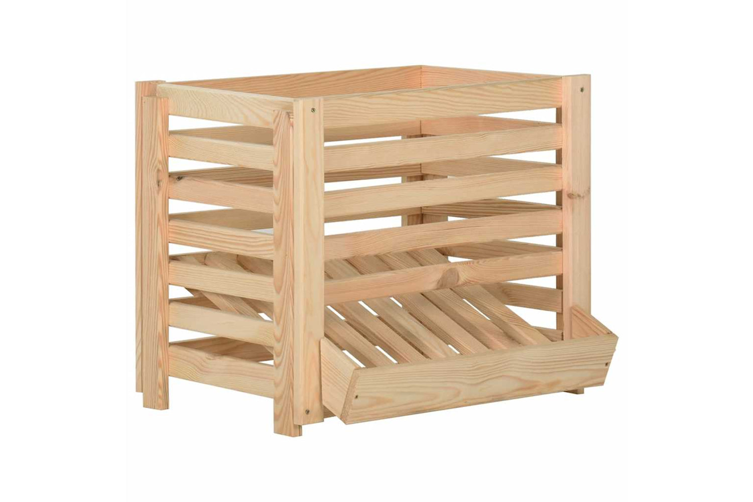 vidaXL 327328 Potato Box 60x40x50cm Solid Pinewood