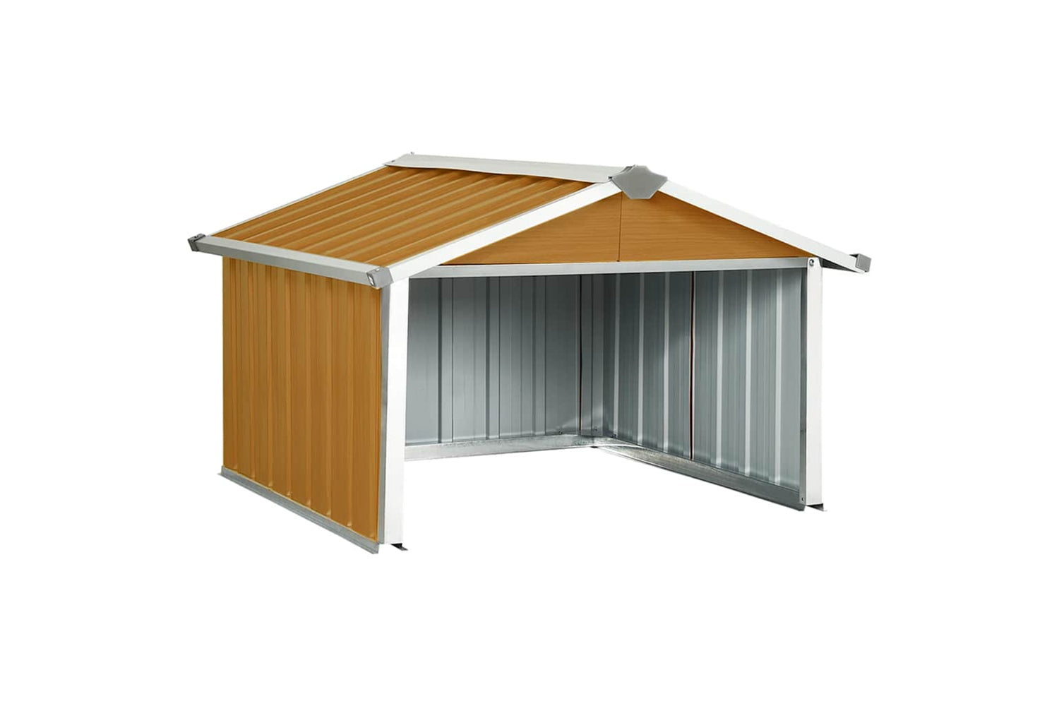 vidaXL 150910 Garden Robot Lawnmower Shed 92x97x63cm Galvanised Steel Brown