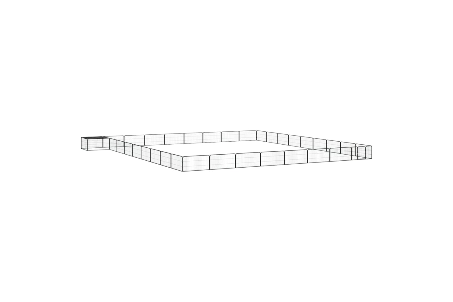 vidaXL 3115983 36-panel Dog Playpen Black 100x50cm Powder-coated Steel